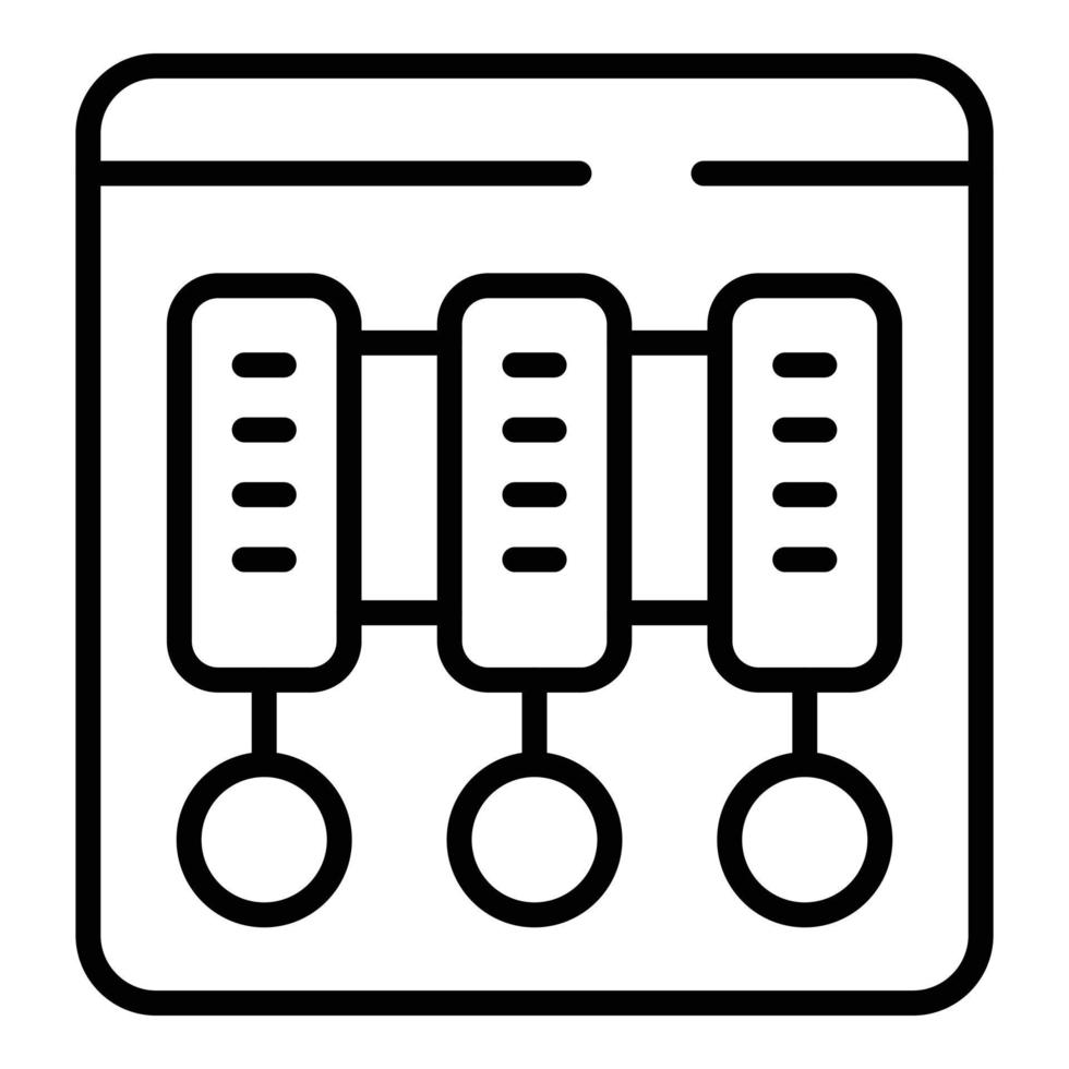 Workflow procedure icon outline vector. Business project vector