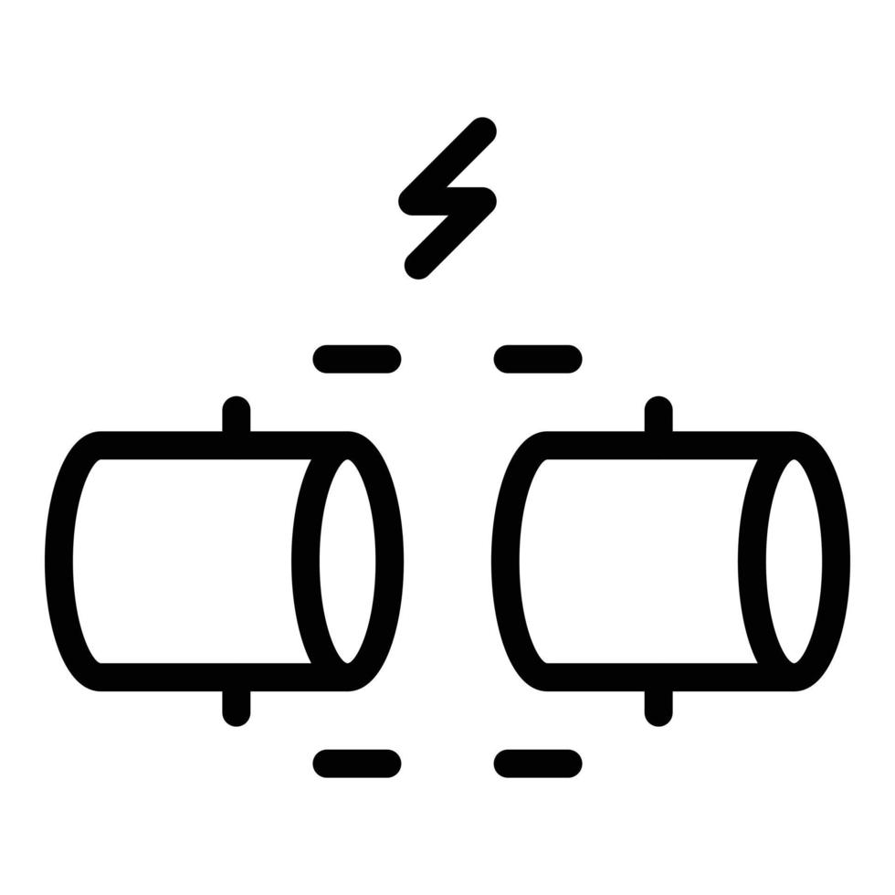 Fiber connection icon outline vector. Wire fibre vector