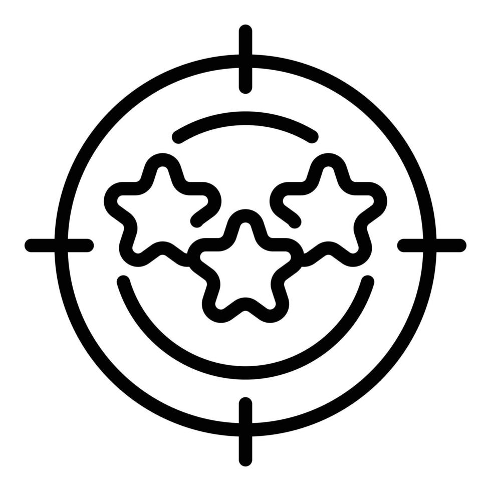 Review target icon outline vector. Online report vector