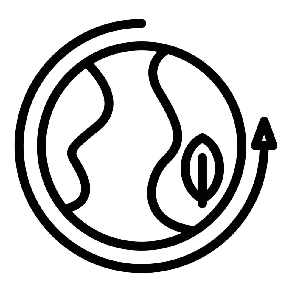 Planet environmentally friendly icon outline vector. Eco energy vector