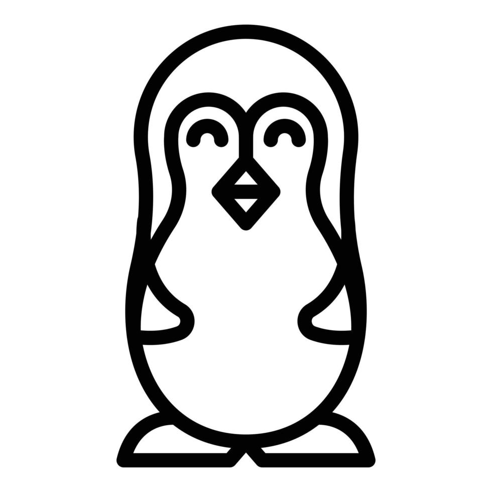 Zoo penguin icon outline vector. Ticket jungle vector
