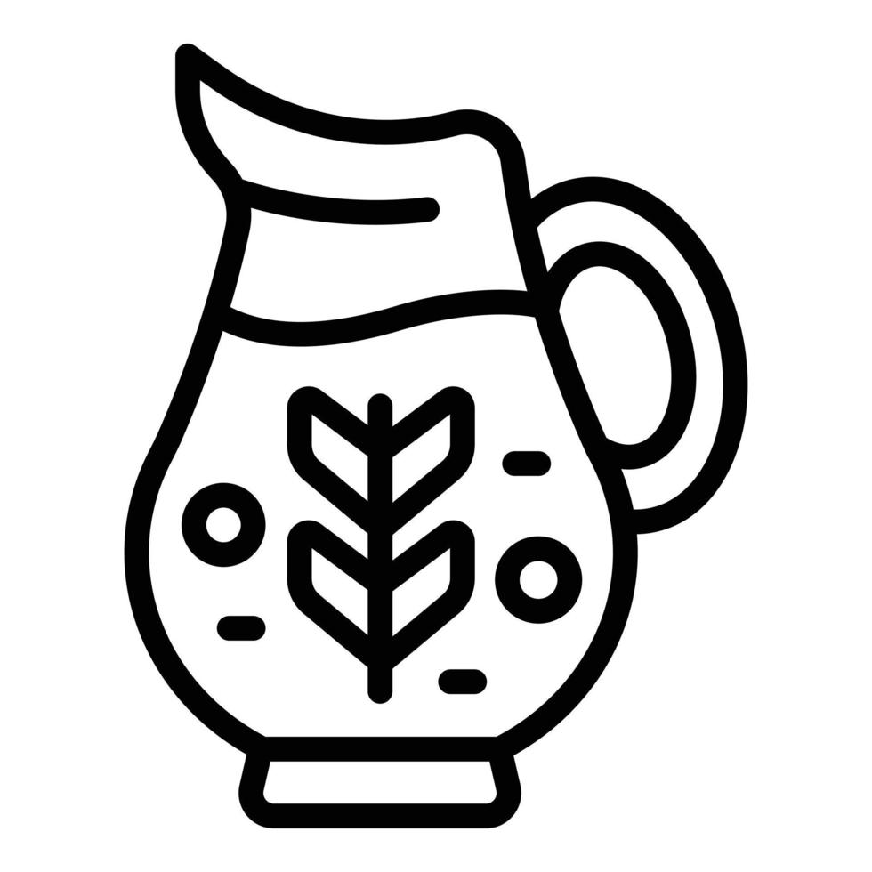 Vegetable drink jar icon outline vector. Vegan food vector