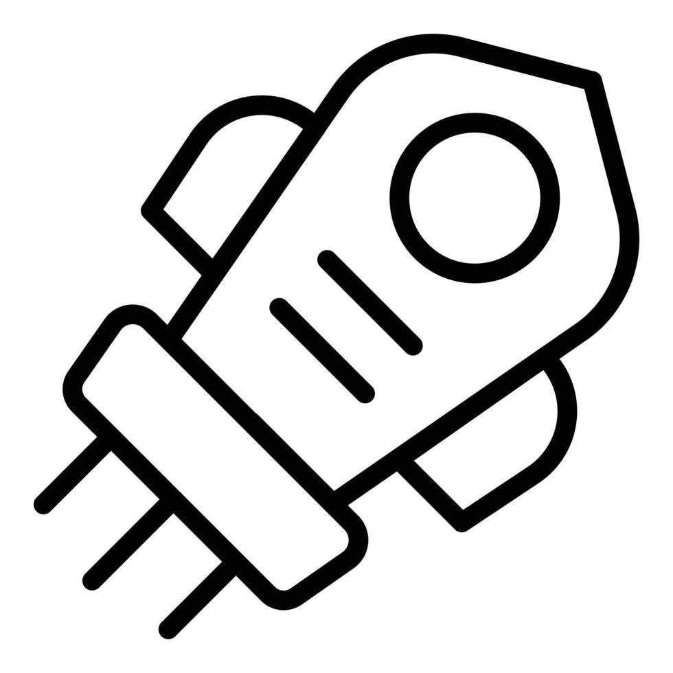 Rocket startup icon outline vector. Career courage vector