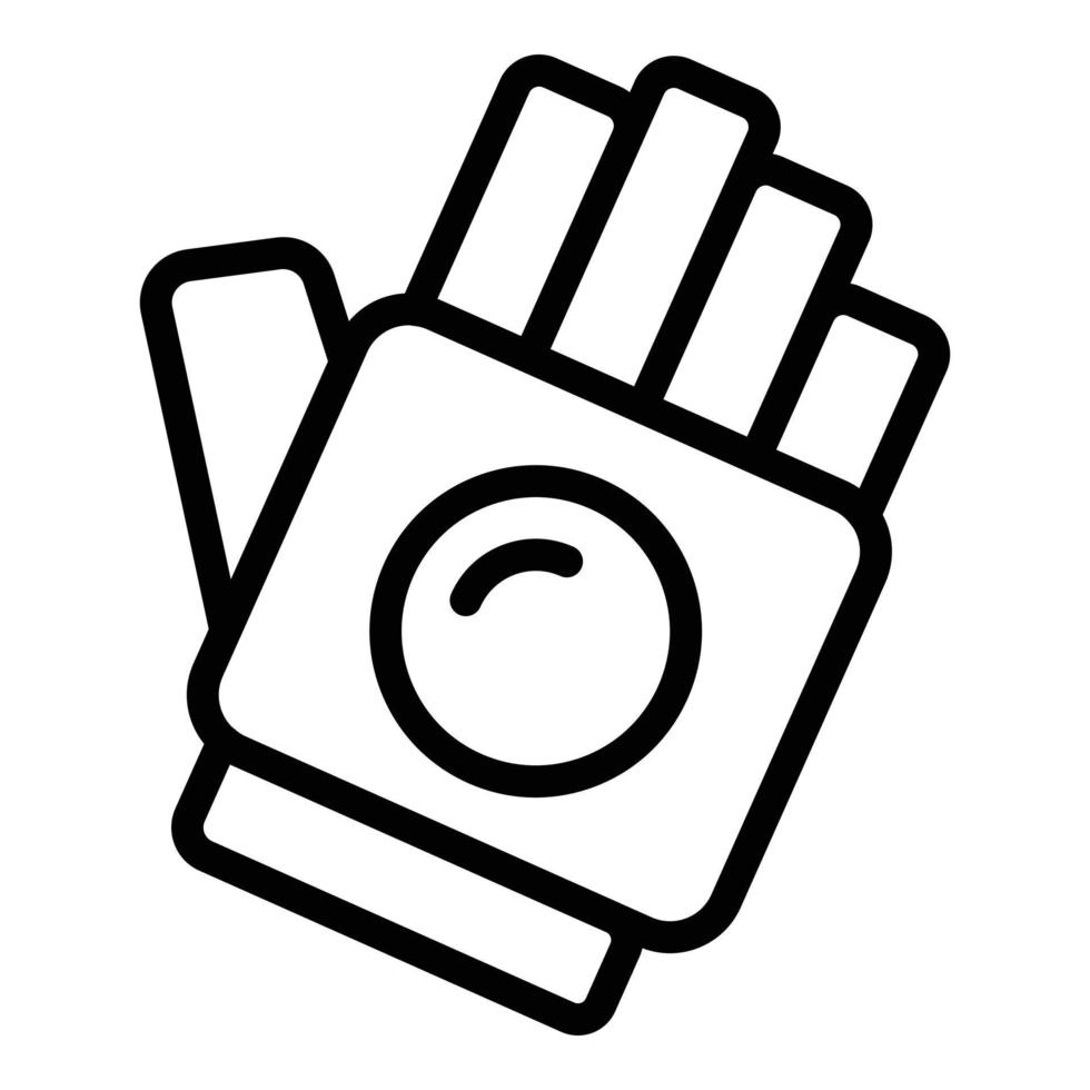 vector de contorno de icono de guante de botón. guardián de la mano
