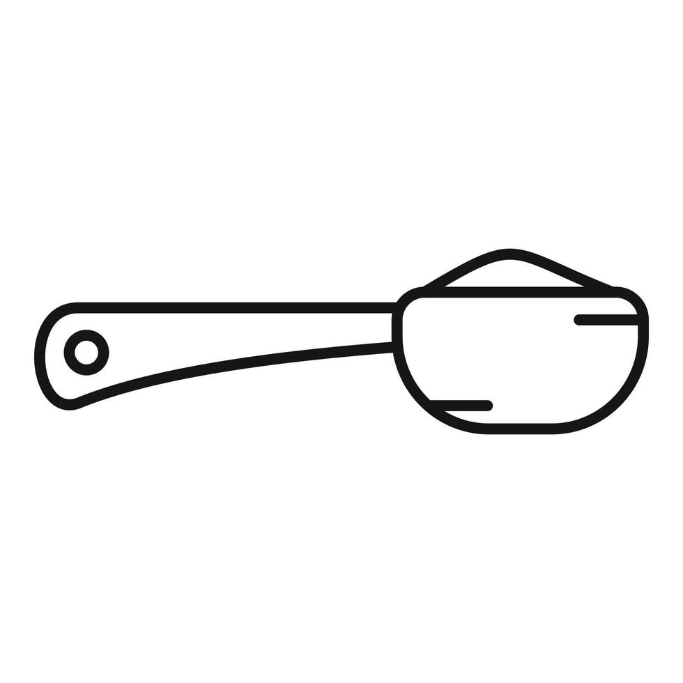 Canola grain spoon icon outline vector. Oil plant vector