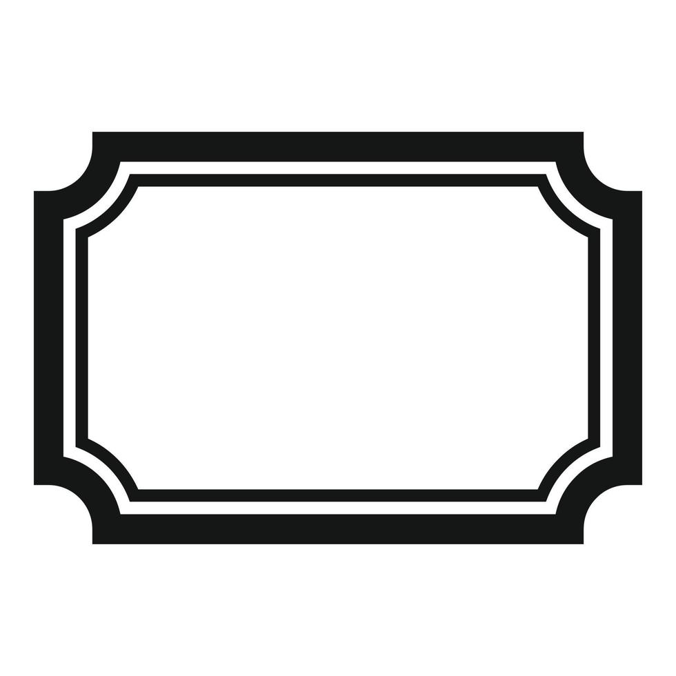 Old frame icon simple vector. Photo object vector