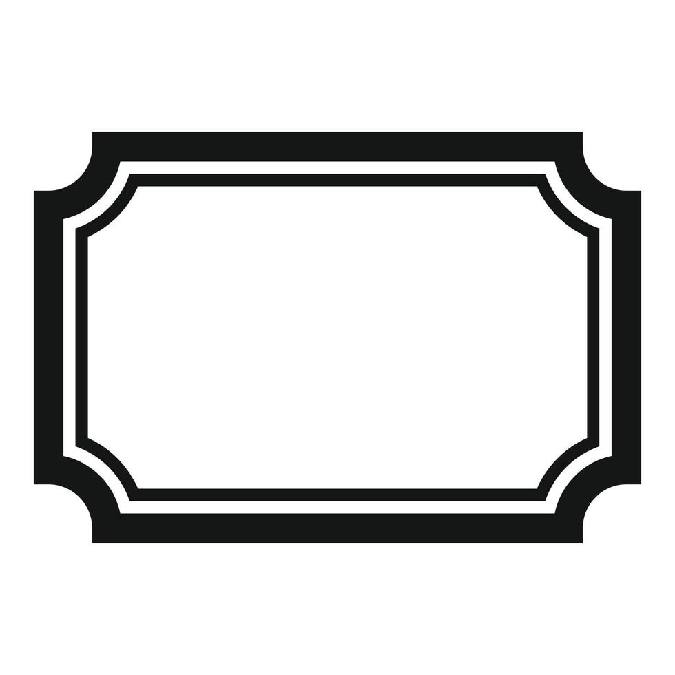 Old frame icon simple vector. Photo object vector