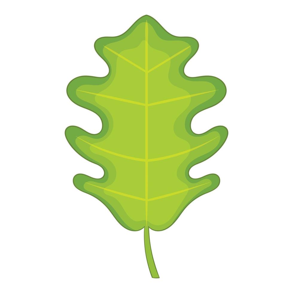 Oak leaf icon, cartoon style vector
