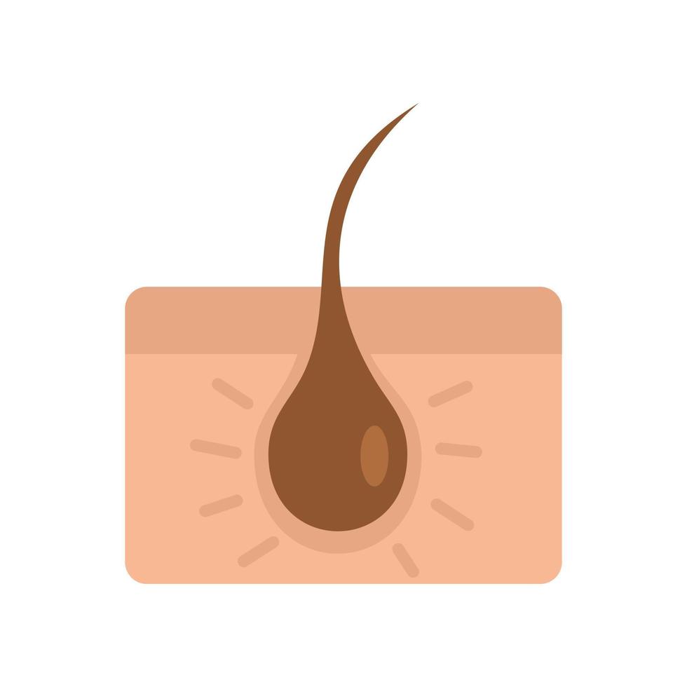 Hair removal icon flat isolated vector