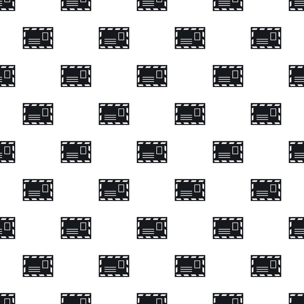 Envelope with stamp pattern, simple style vector