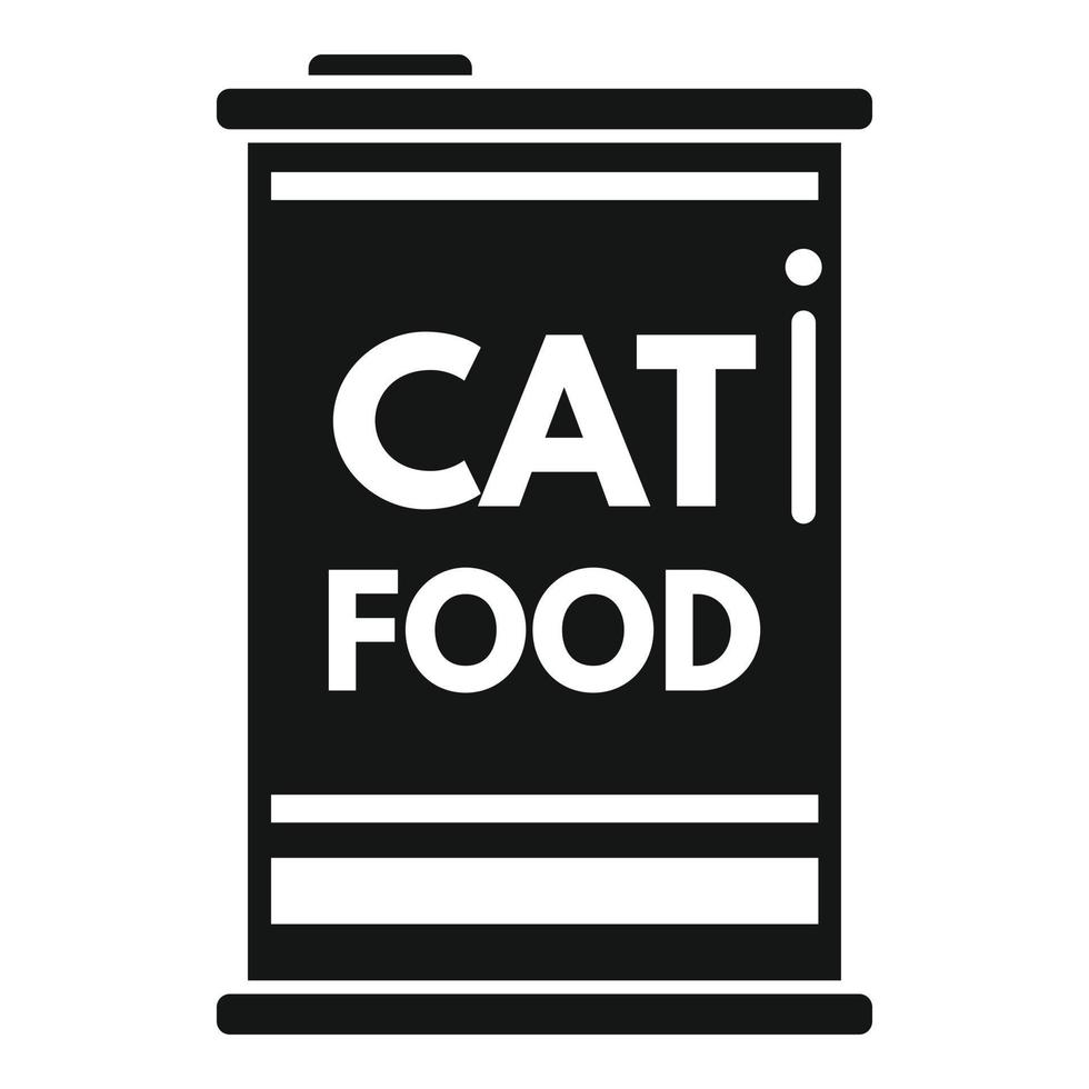 icono de lata de comida para gatos vector simple. bolsa para mascotas