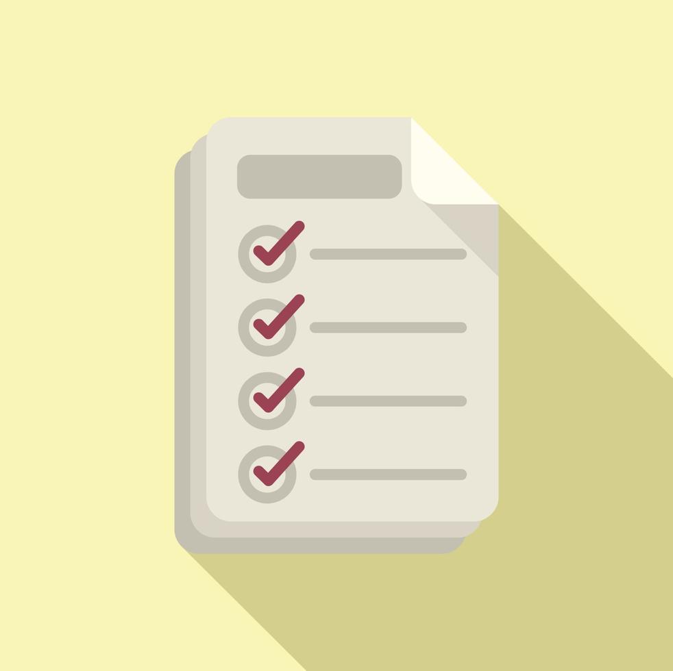 To do list icon flat vector. Expert standard vector