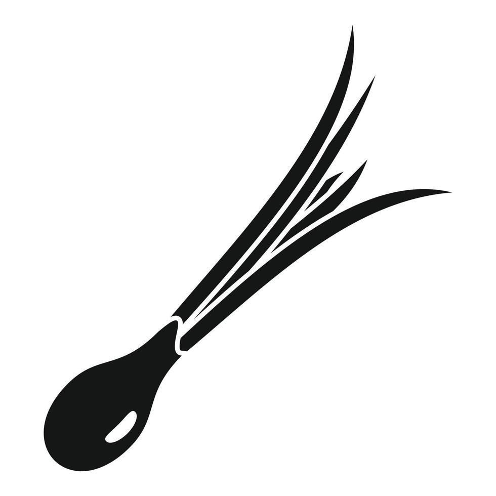 Chive basil icon simple vector. Fresh onion vector