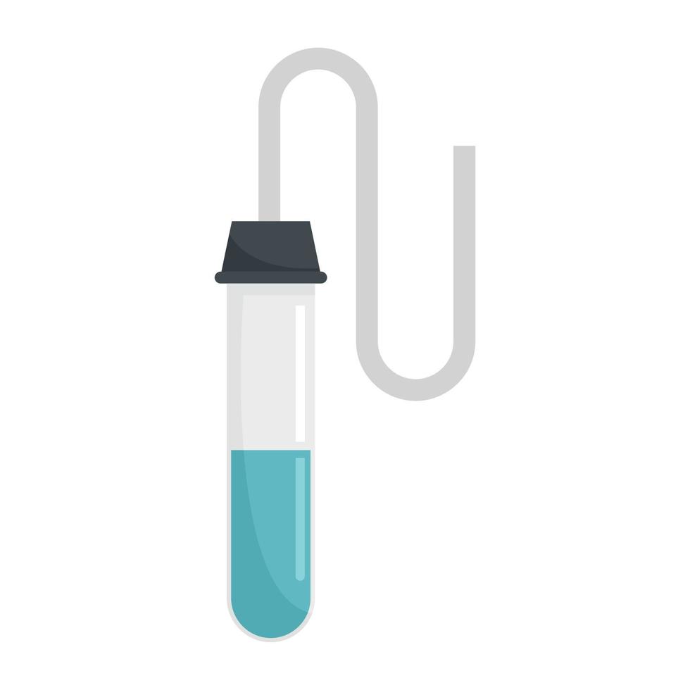 Lab test tube icon flat isolated vector