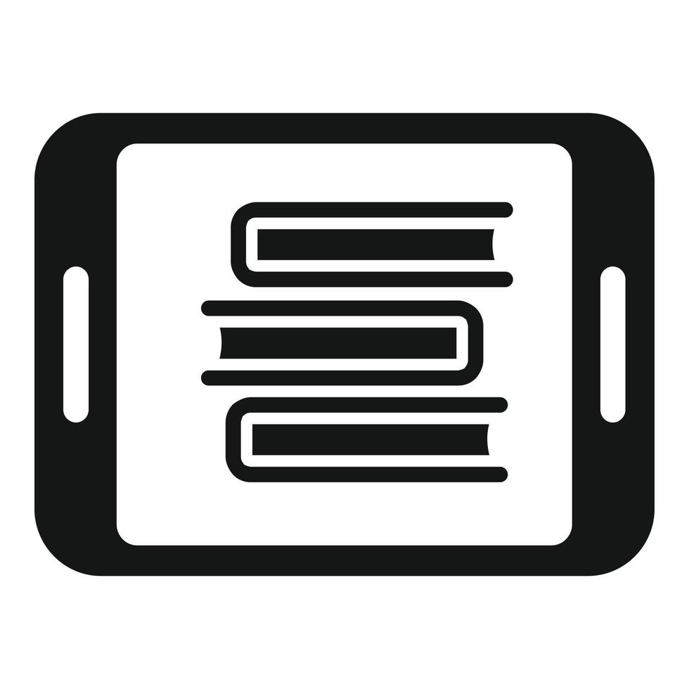 Tablet book icon simple vector. Online people vector