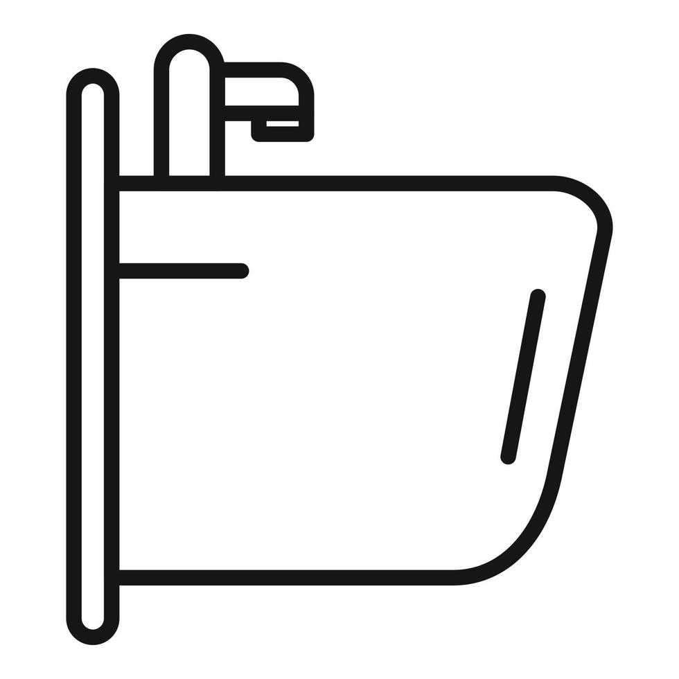 Ceramic wash basin icon outline vector. Wc toilet vector
