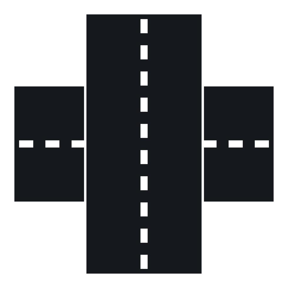 Two roads icon, simple style vector