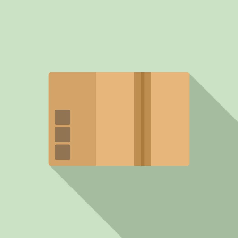 Delivery box icon flat vector. Cardboard package vector