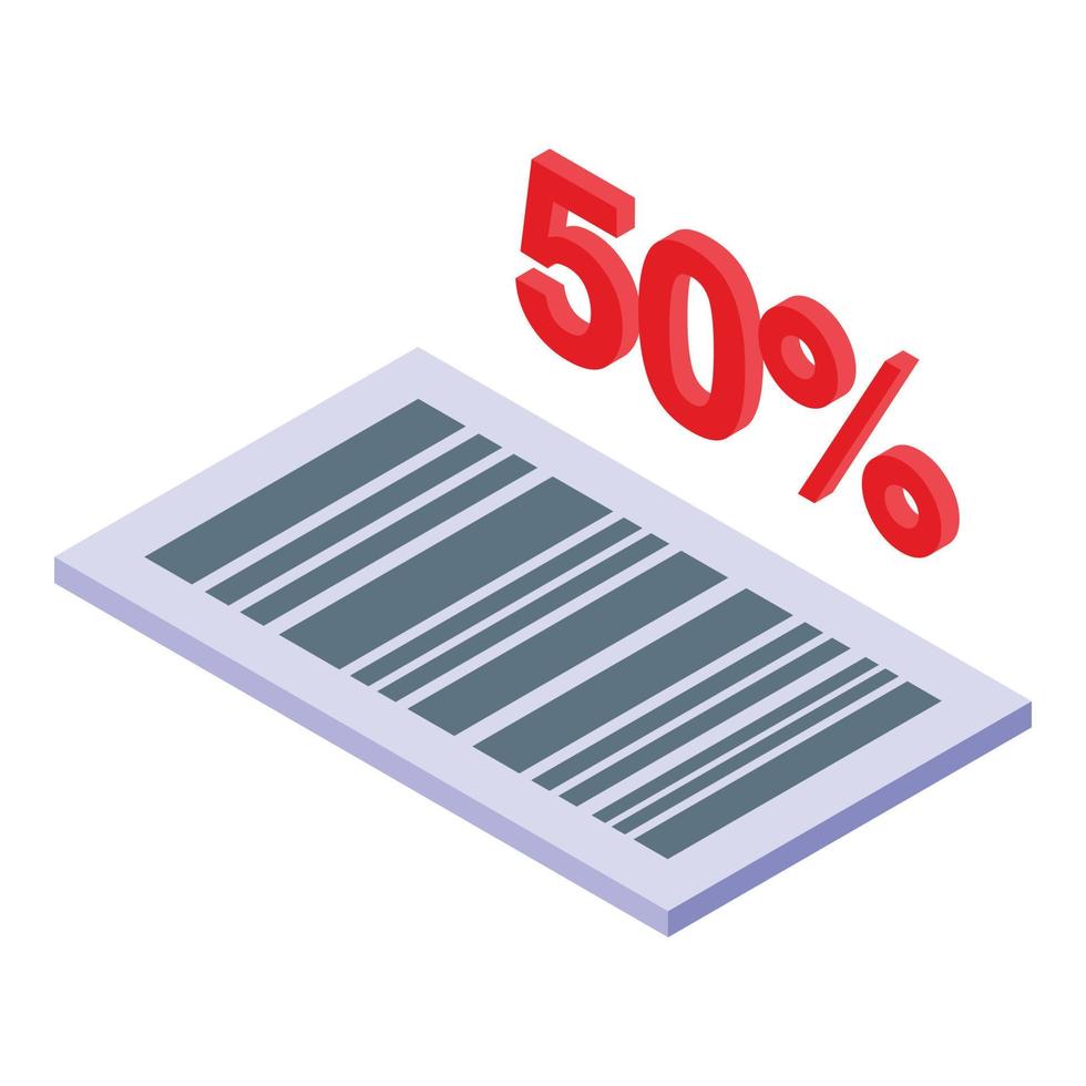 Online sale icon isometric vector. Retail shop vector