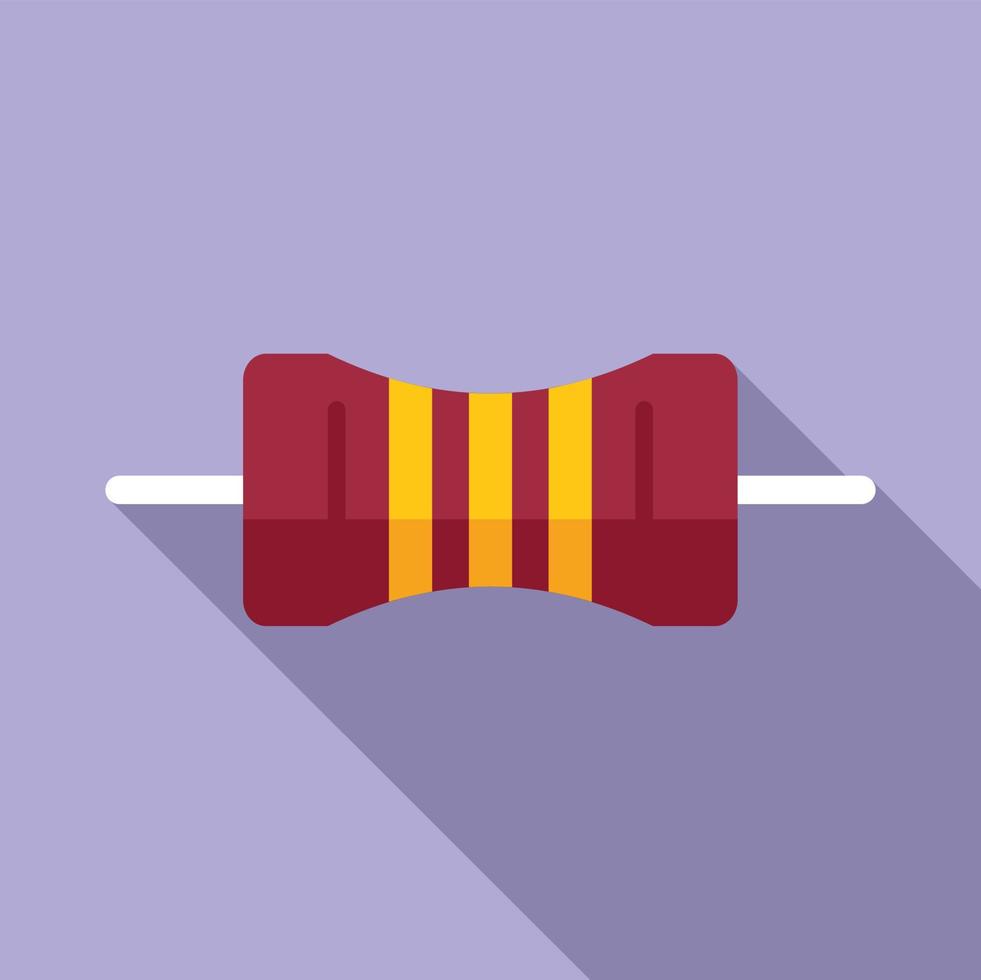 Resistor diagram icon flat vector. Electric circuit vector