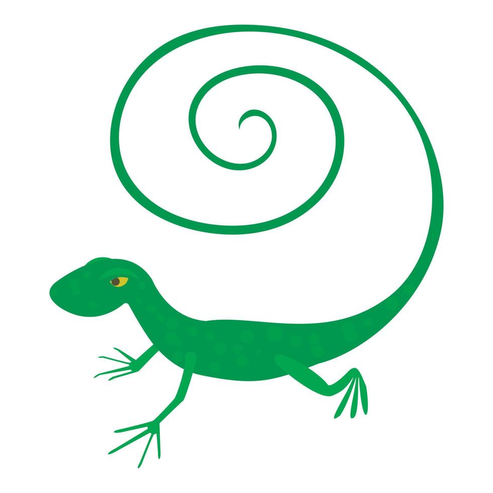 Fast lizard icon, cartoon style vector