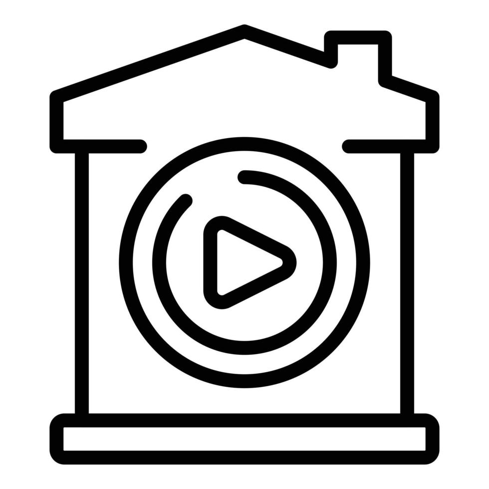 Video lesson icon outline vector. University private vector