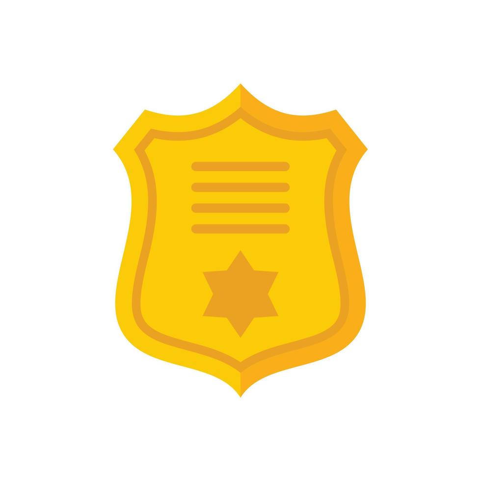 Prosecutor gold emblem icon flat isolated vector