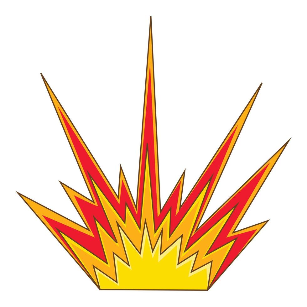 Explotar icono de flash, estilo de dibujos animados vector