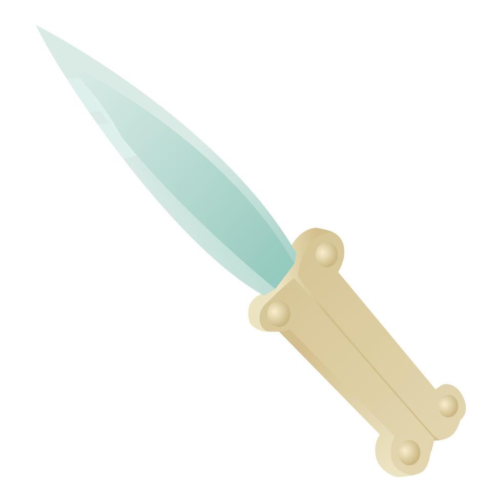 Dagger icon, cartoon style vector