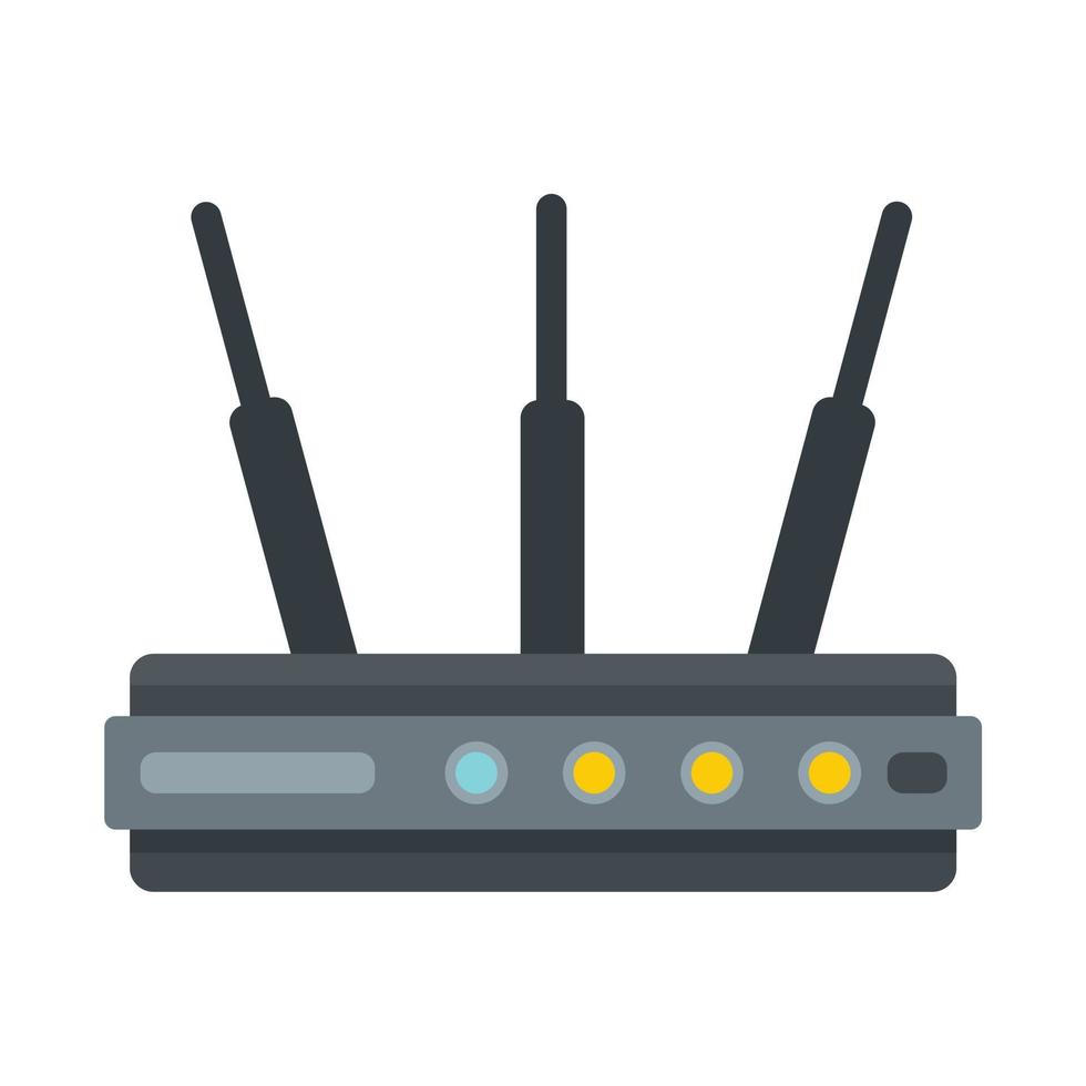 Network router icon flat isolated vector