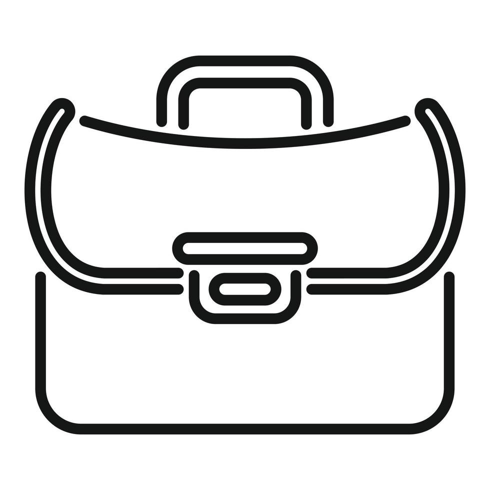 Solicitor briefcase icon outline vector. Business bag vector