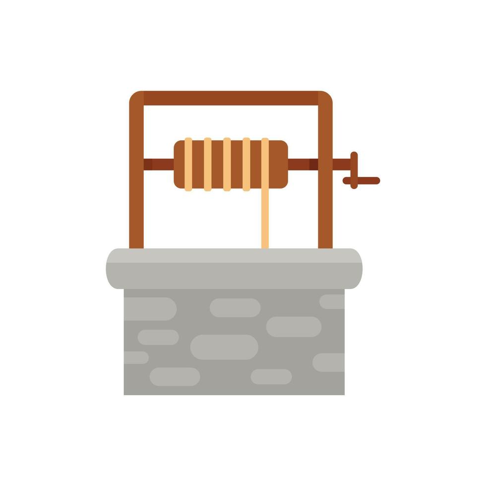 Sump water well icon flat isolated vector