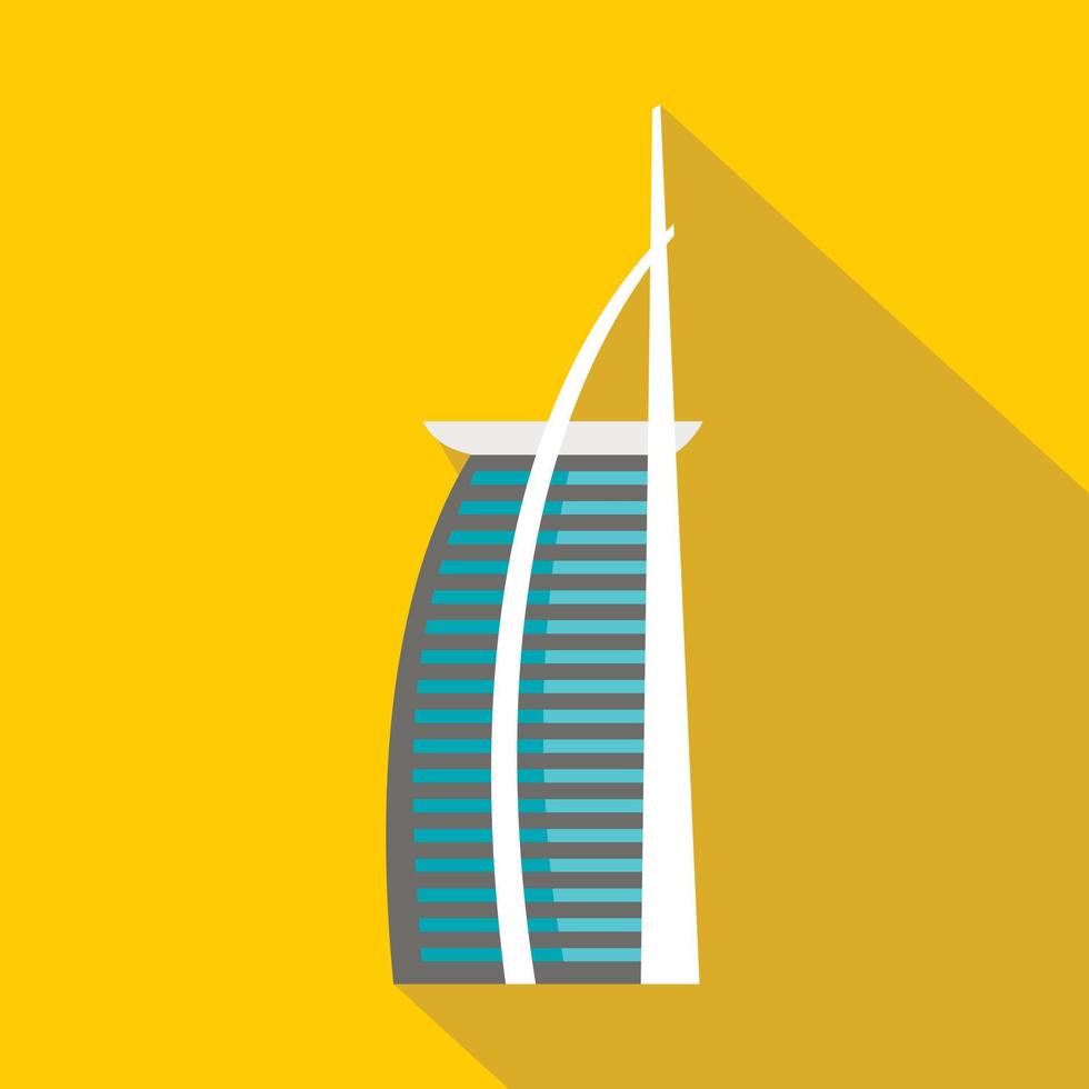 Egypt hotel icon, flat style vector