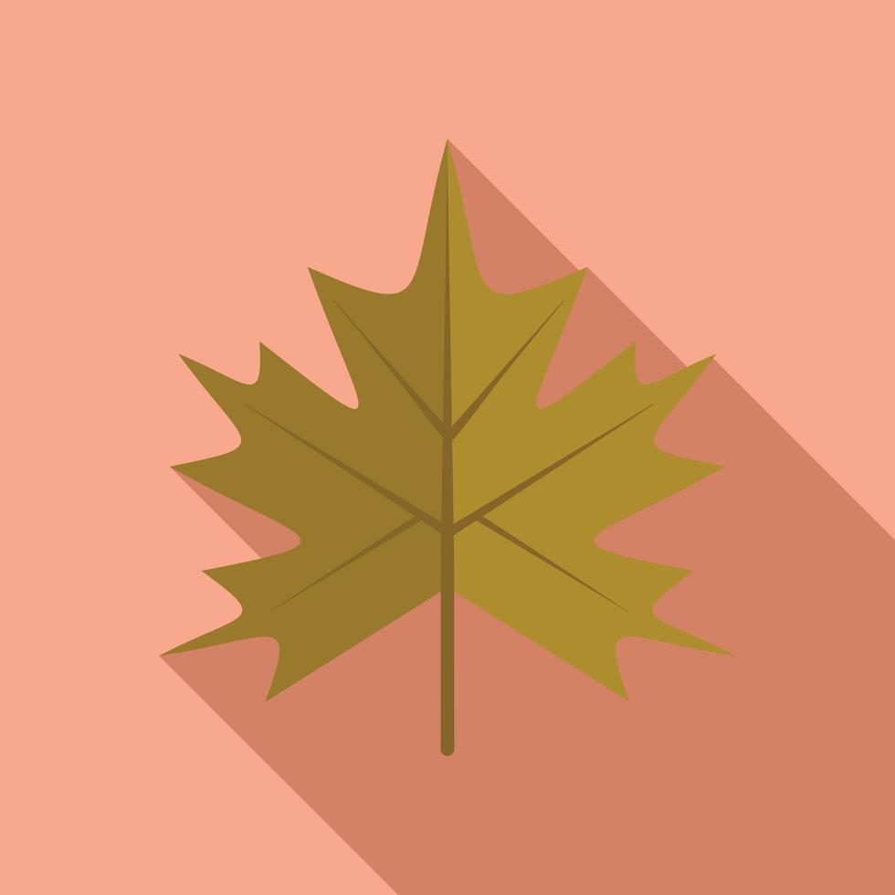 Maple leaf icon flat vector. Fall autumn vector
