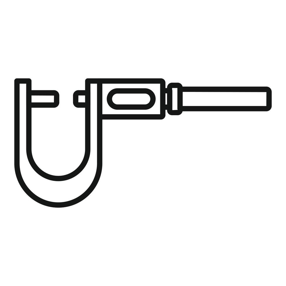 Micrometer instrument icon outline vector. Precision vernier vector