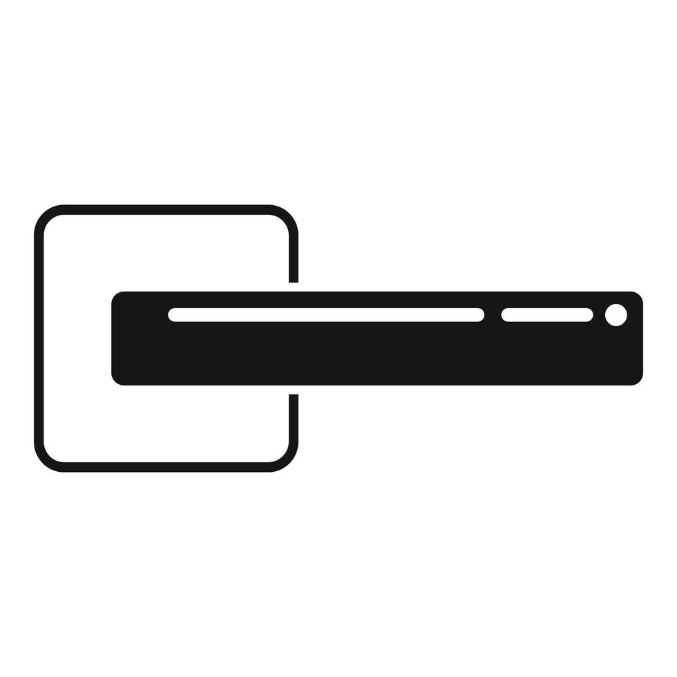 Digital door handle icon simple vector. Knob lock vector