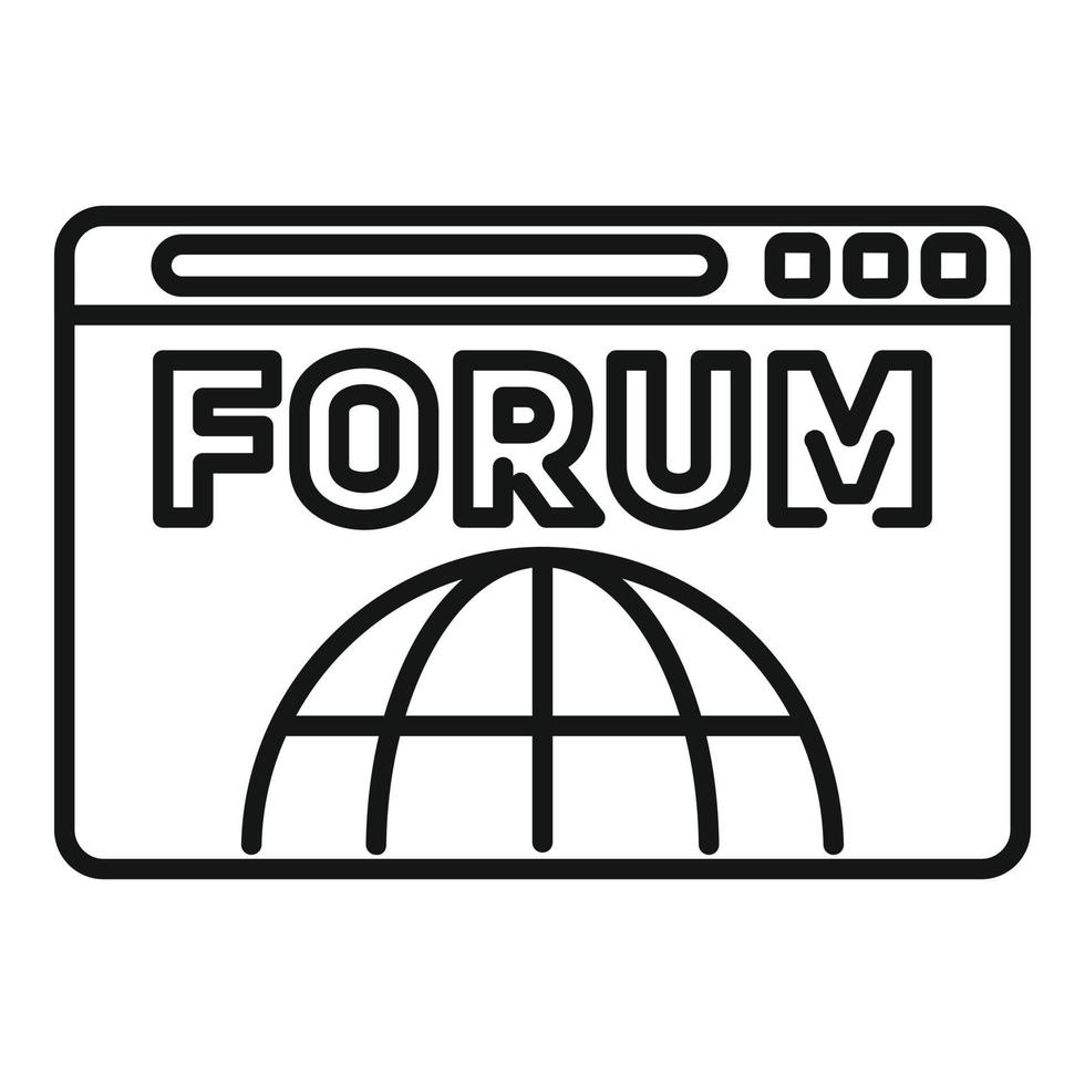 Web forum icon outline vector. Online business vector
