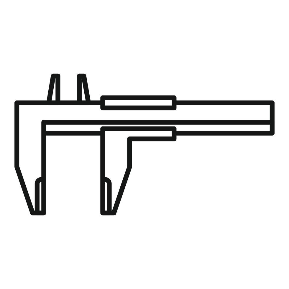 Engineering caliper icon outline vector. Calliper vernier vector