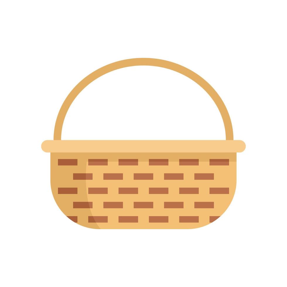 Decoration wicker icon flat isolated vector