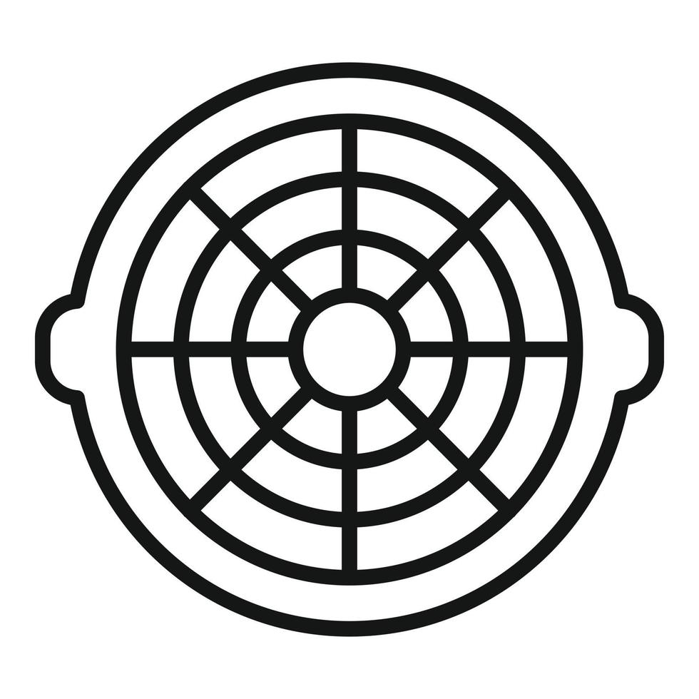 Cover manhole icon outline vector. City road vector