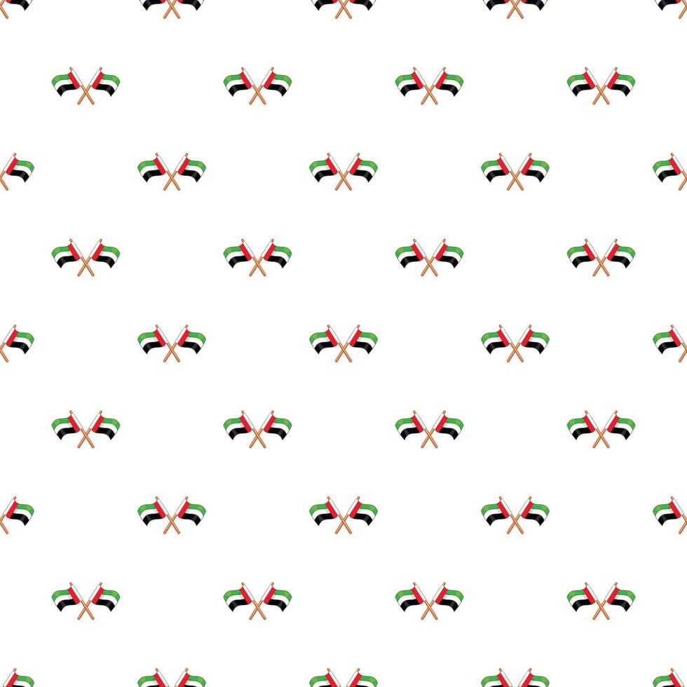 UAE flag pattern, cartoon style vector