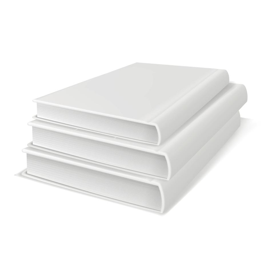 Three diaries icon, realistic style vector
