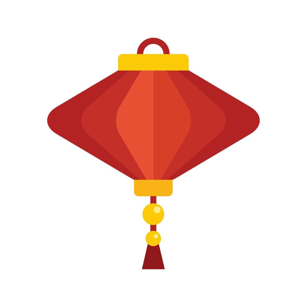 Celebration chinese lantern icon flat isolated vector