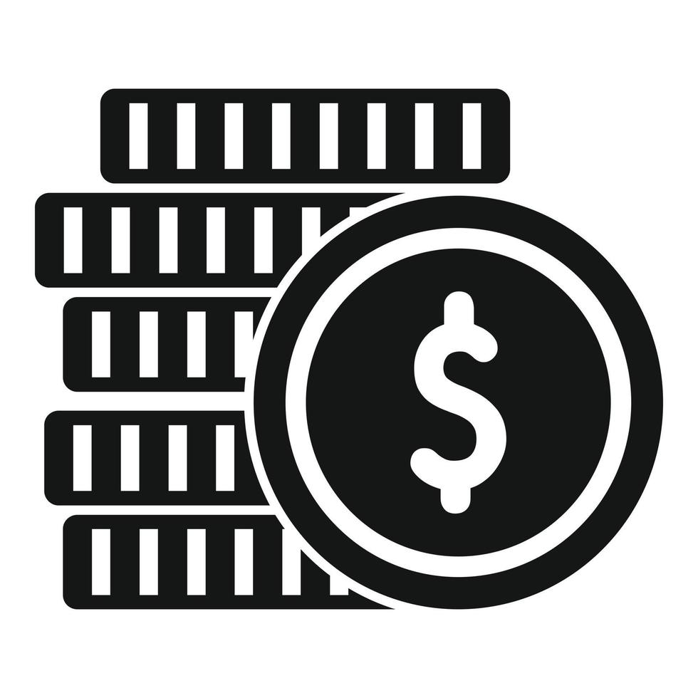 Auction coin stack icon simple vector. Price sell vector