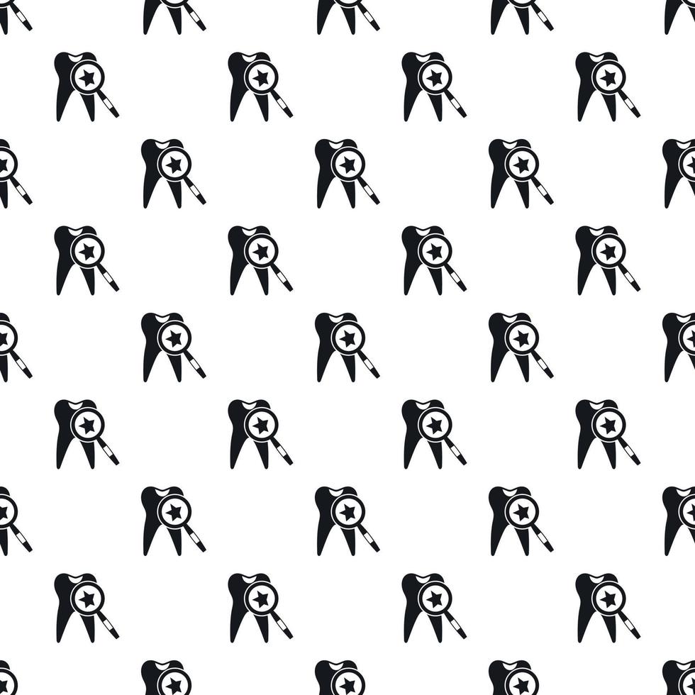 Inspection of tooth pattern, simple style vector