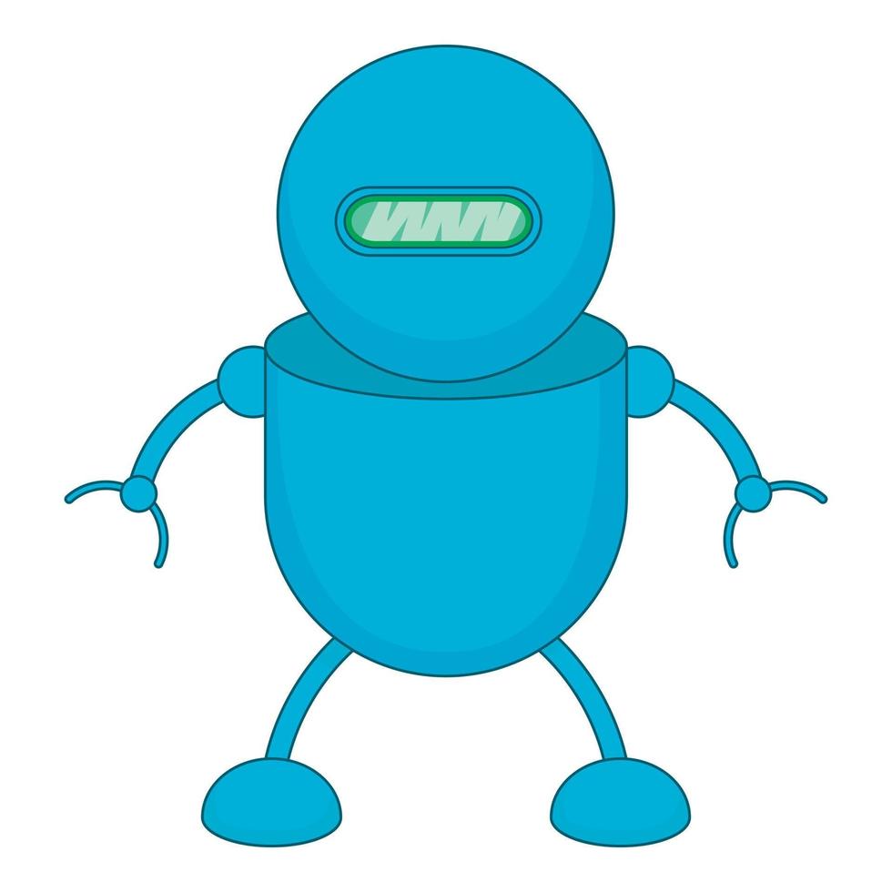 Robotic toy icon, cartoon style vector