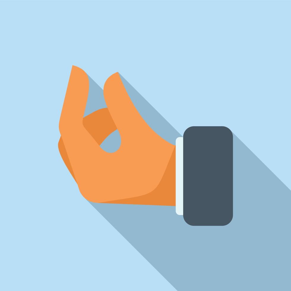 Take finger icon flat vector. Arm pose vector