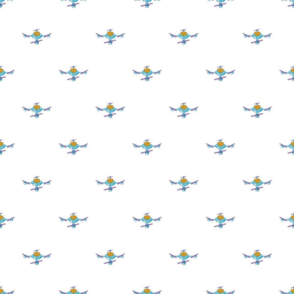 Drone pattern, cartoon style vector