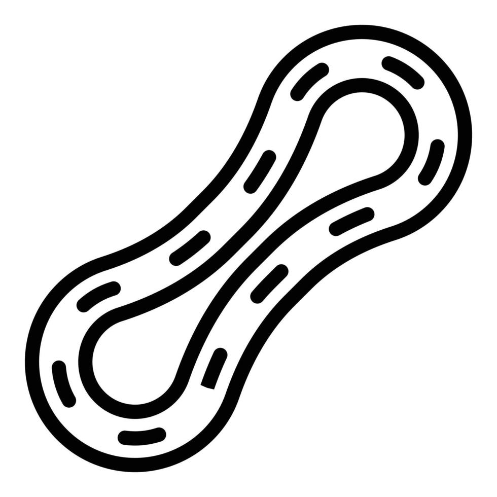 vector de contorno de icono de hipódromo de miami. circuito de carreras