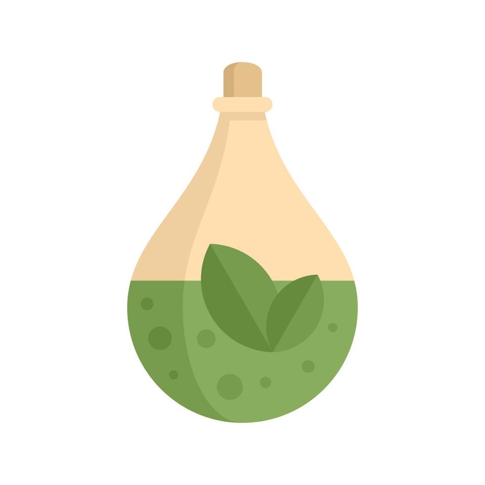 Sauna herbal oil icon flat isolated vector
